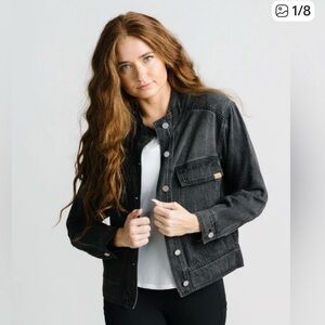 Black denim jacket by ZYIA